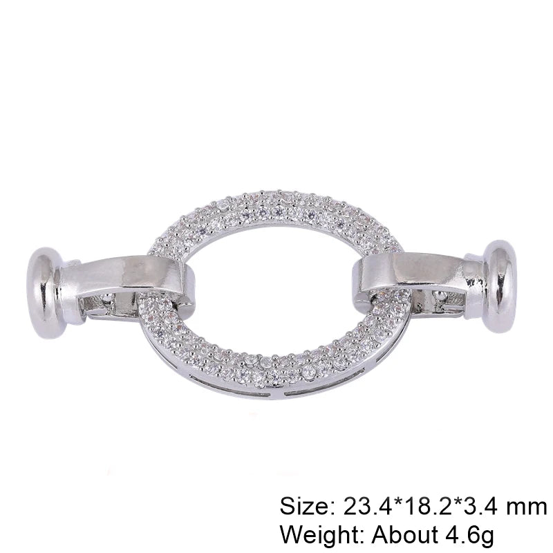 Juya 18K Real Gold Plated Snake Connector Fastener Hook Clasps Accessories For DIY Needlework Cuba Chains Pearls Jewelry Making