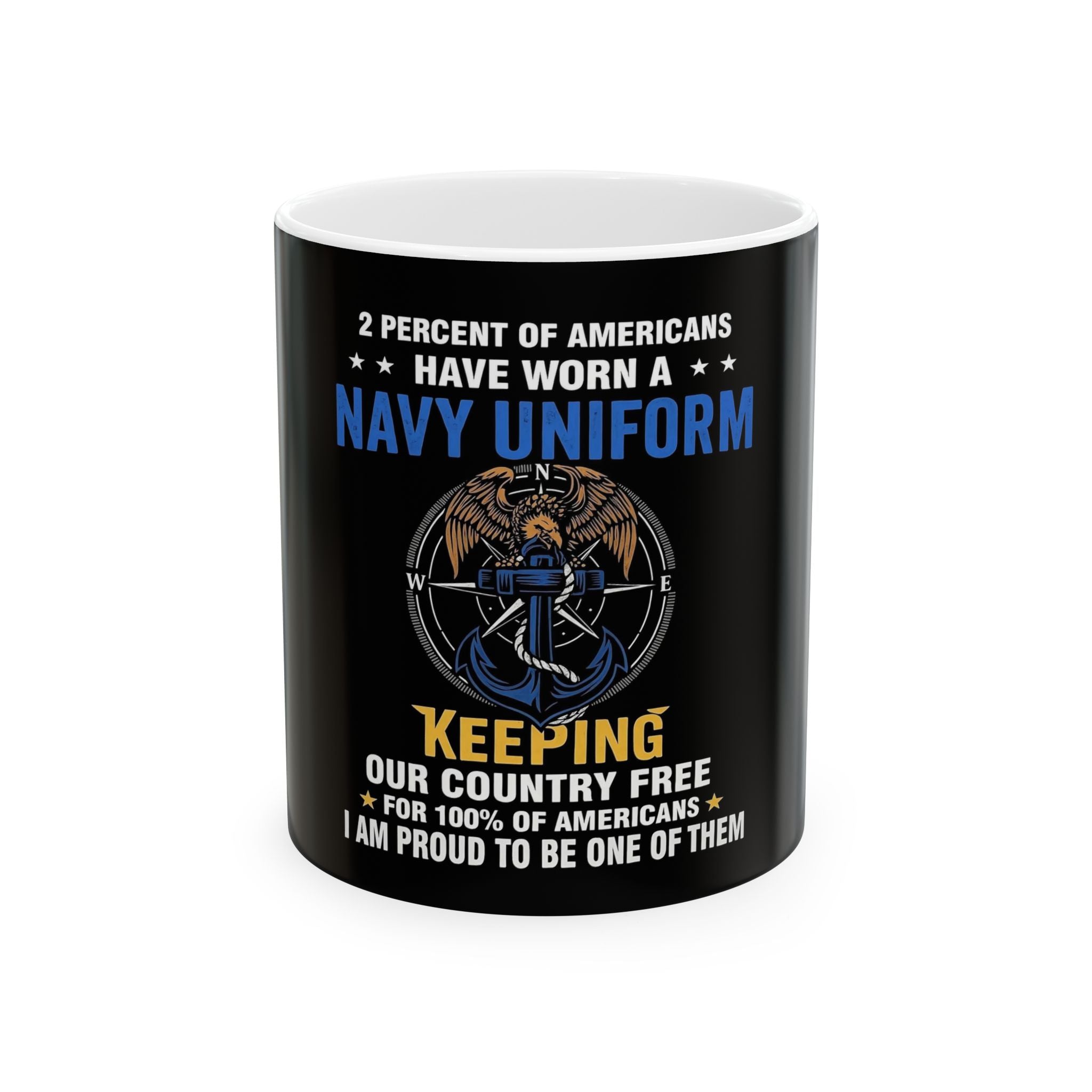 Navy Ceramic Mug, (11oz, 15oz)