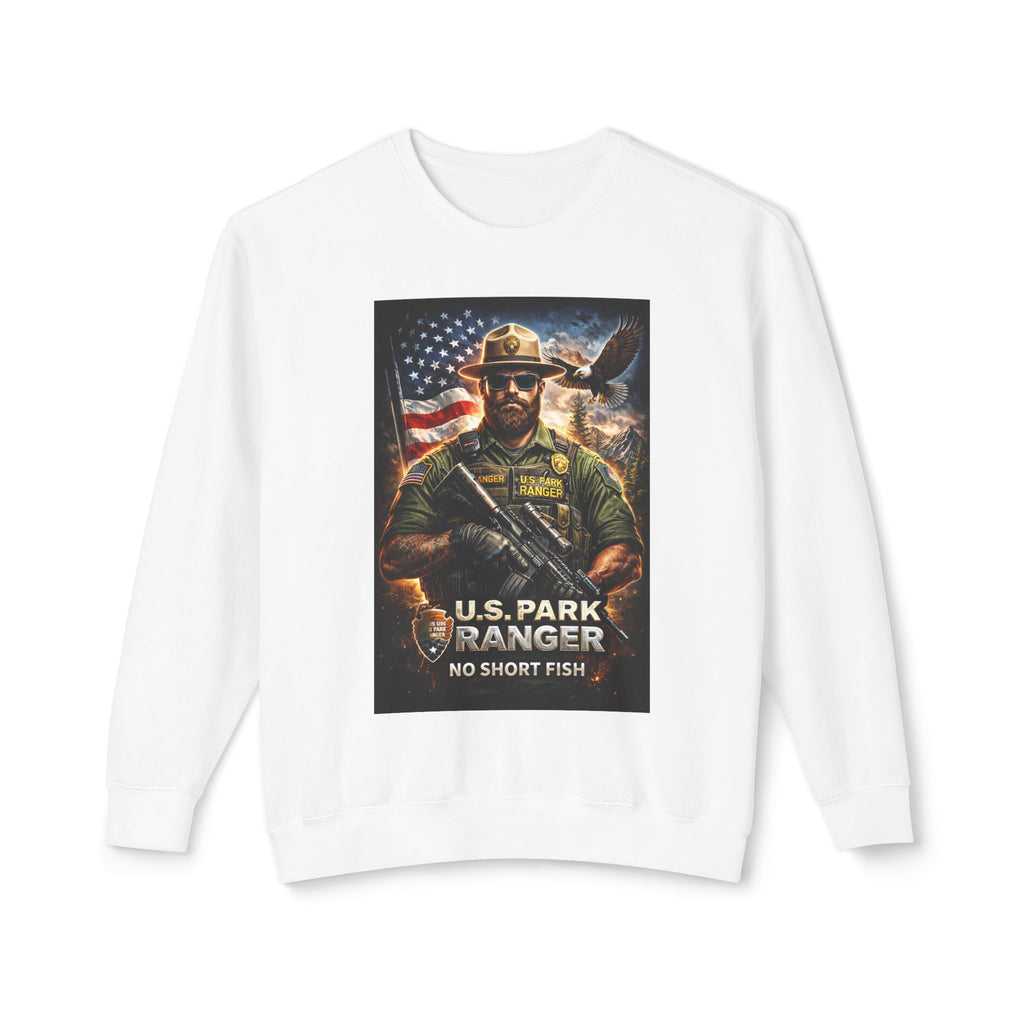 U.S. Park Ranger Short Fish Unisex Lightweight Crewneck Sweatshirt