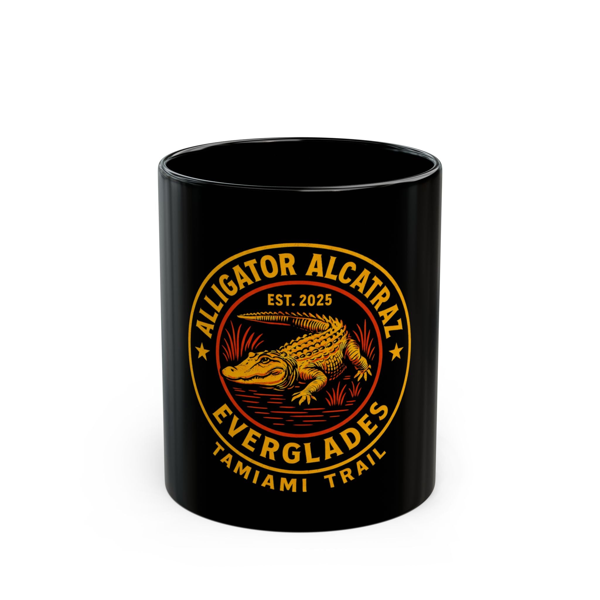 Alligator Alcatraz Mug — Special Edition Black Ceramic (11oz & 15oz)