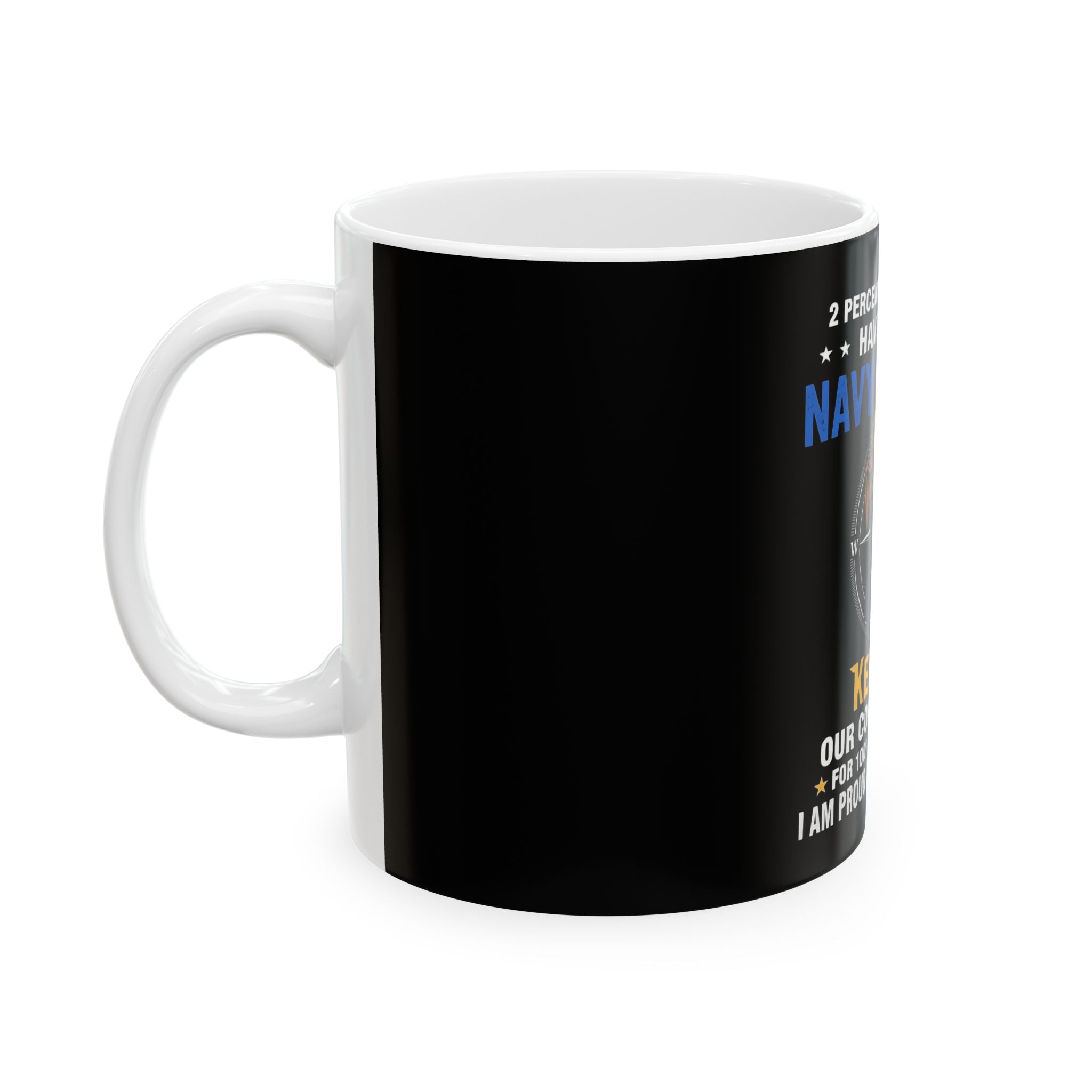 Navy Ceramic Mug, (11oz, 15oz)