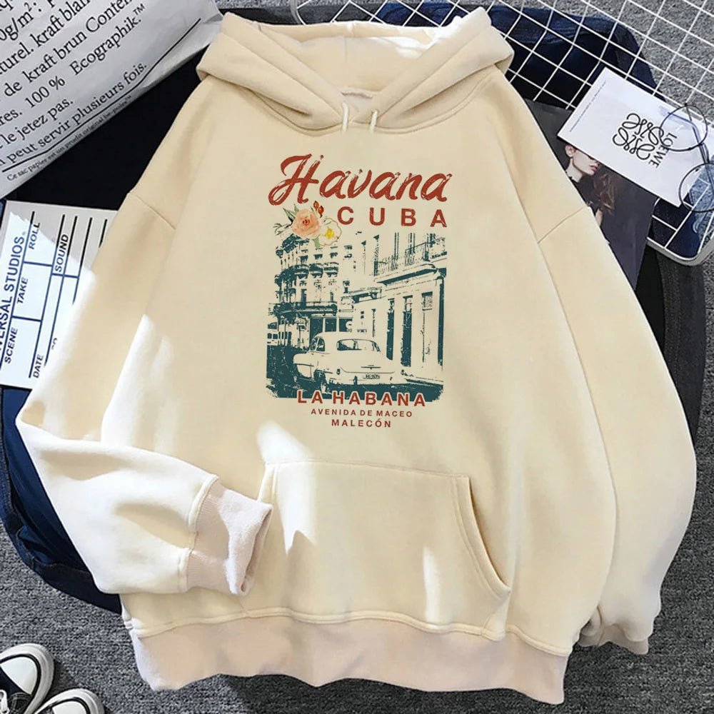 Cuba hoodie manga modern style streetwear casual wear winter teen sweatshirts elegant Japanese graphic anime