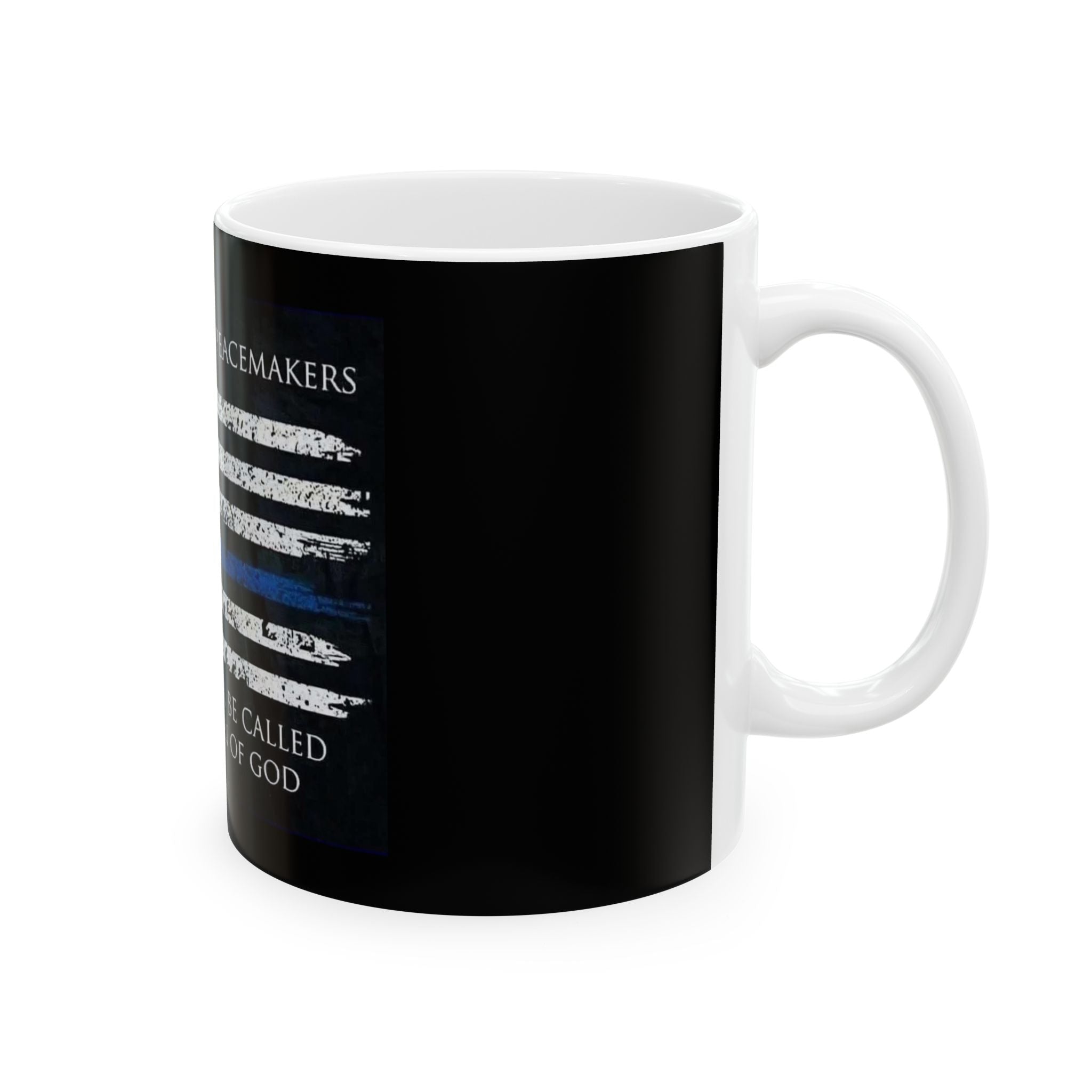 Thin Blue Ceramic Mug, (11oz, 15oz)