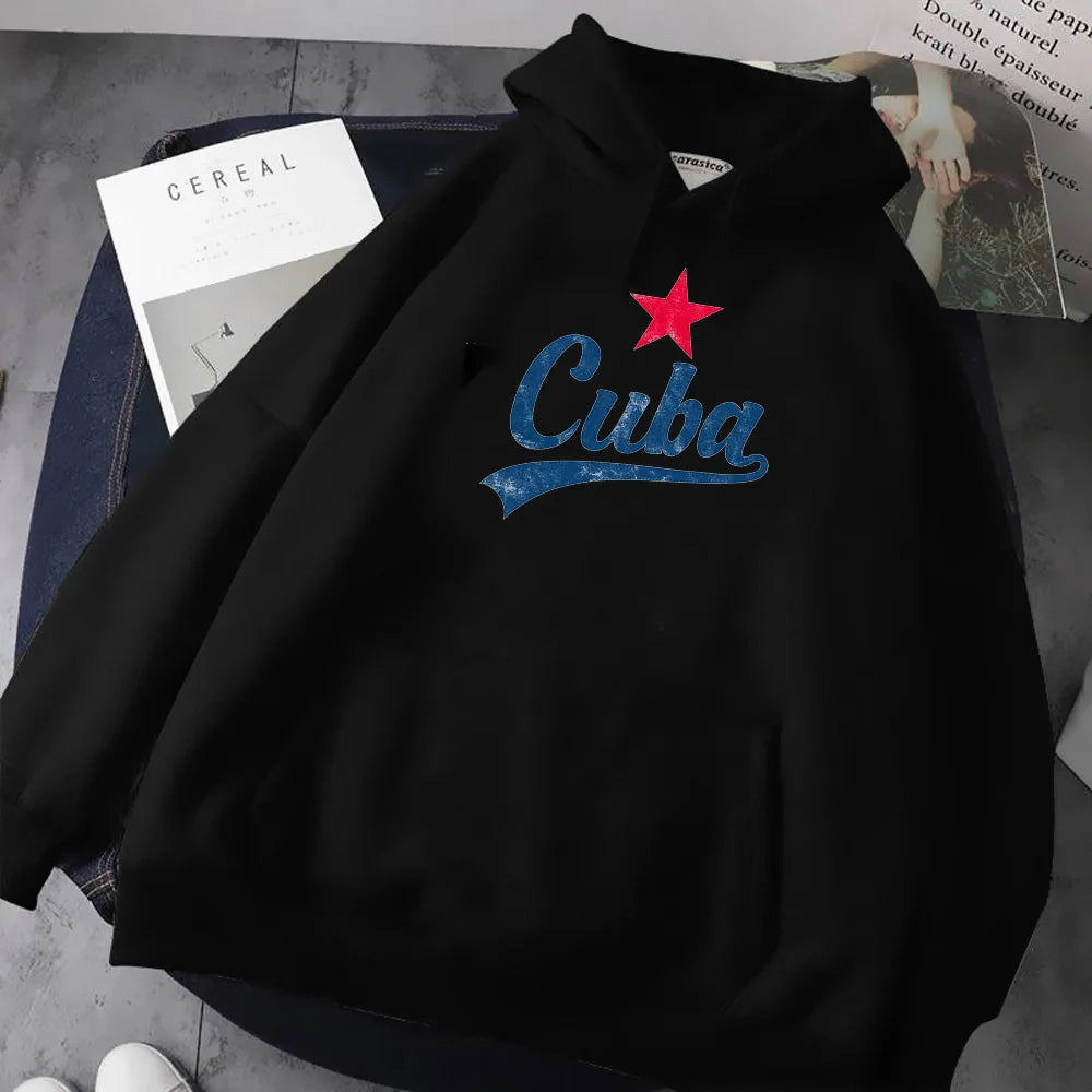 Cuba hoodie manga modern style streetwear casual wear winter teen sweatshirts elegant Japanese graphic anime