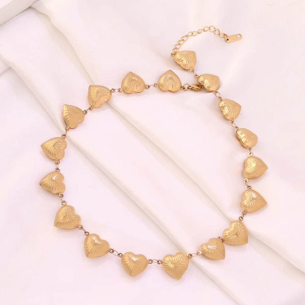 316L Stainless Steel Hollow Cross Heart Chain Necklace For Women Men Trend Pepper Shape Chain Necklaces Partry Jewelry Gifts