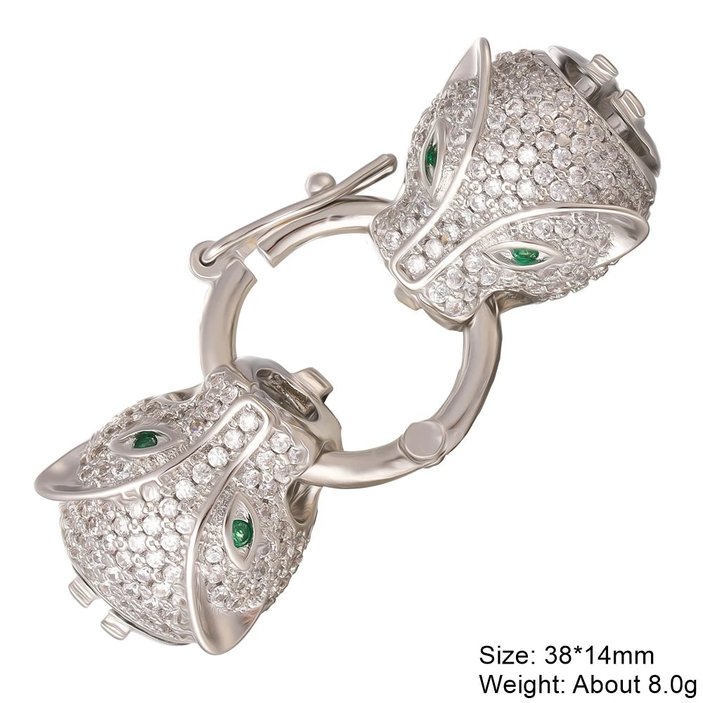 Juya 18K Real Gold Plated Snake Connector Fastener Hook Clasps Accessories For DIY Needlework Cuba Chains Pearls Jewelry Making