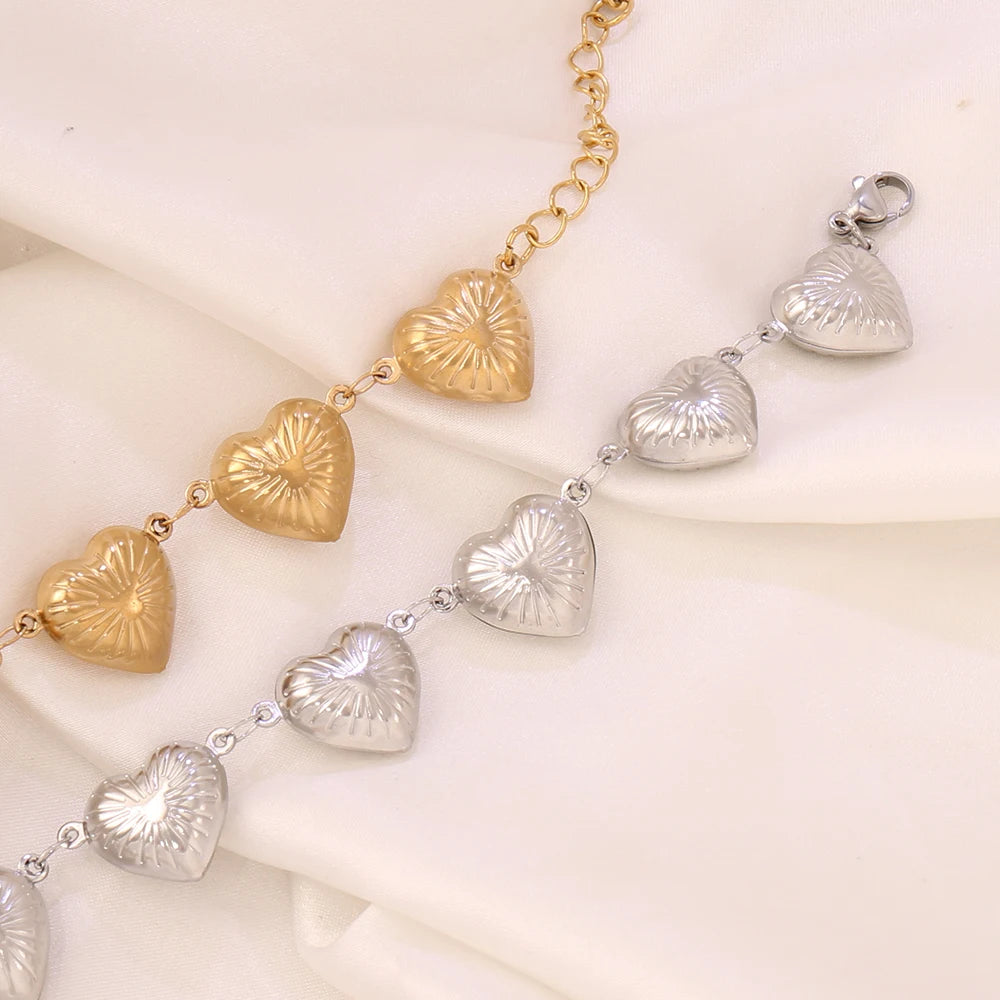 316L Stainless Steel Hollow Cross Heart Chain Necklace For Women Men Trend Pepper Shape Chain Necklaces Partry Jewelry Gifts