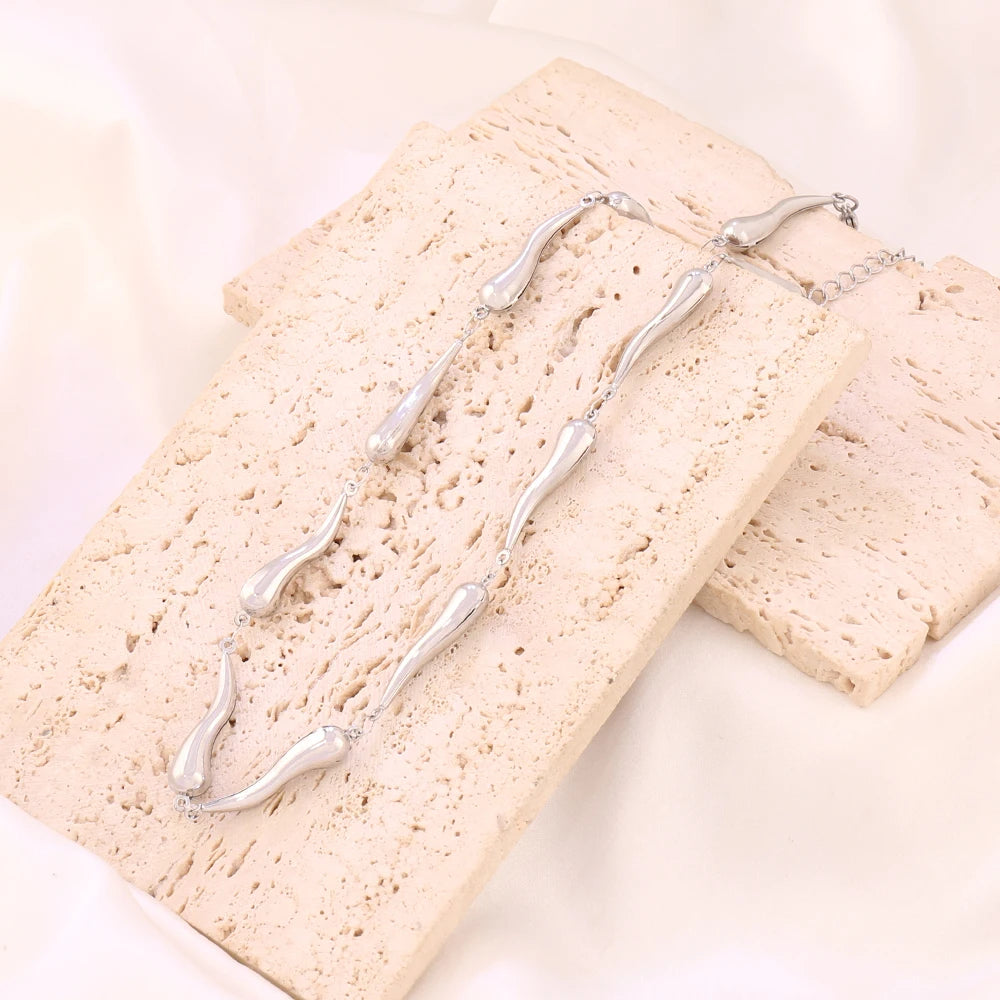 316L Stainless Steel Hollow Cross Heart Chain Necklace For Women Men Trend Pepper Shape Chain Necklaces Partry Jewelry Gifts