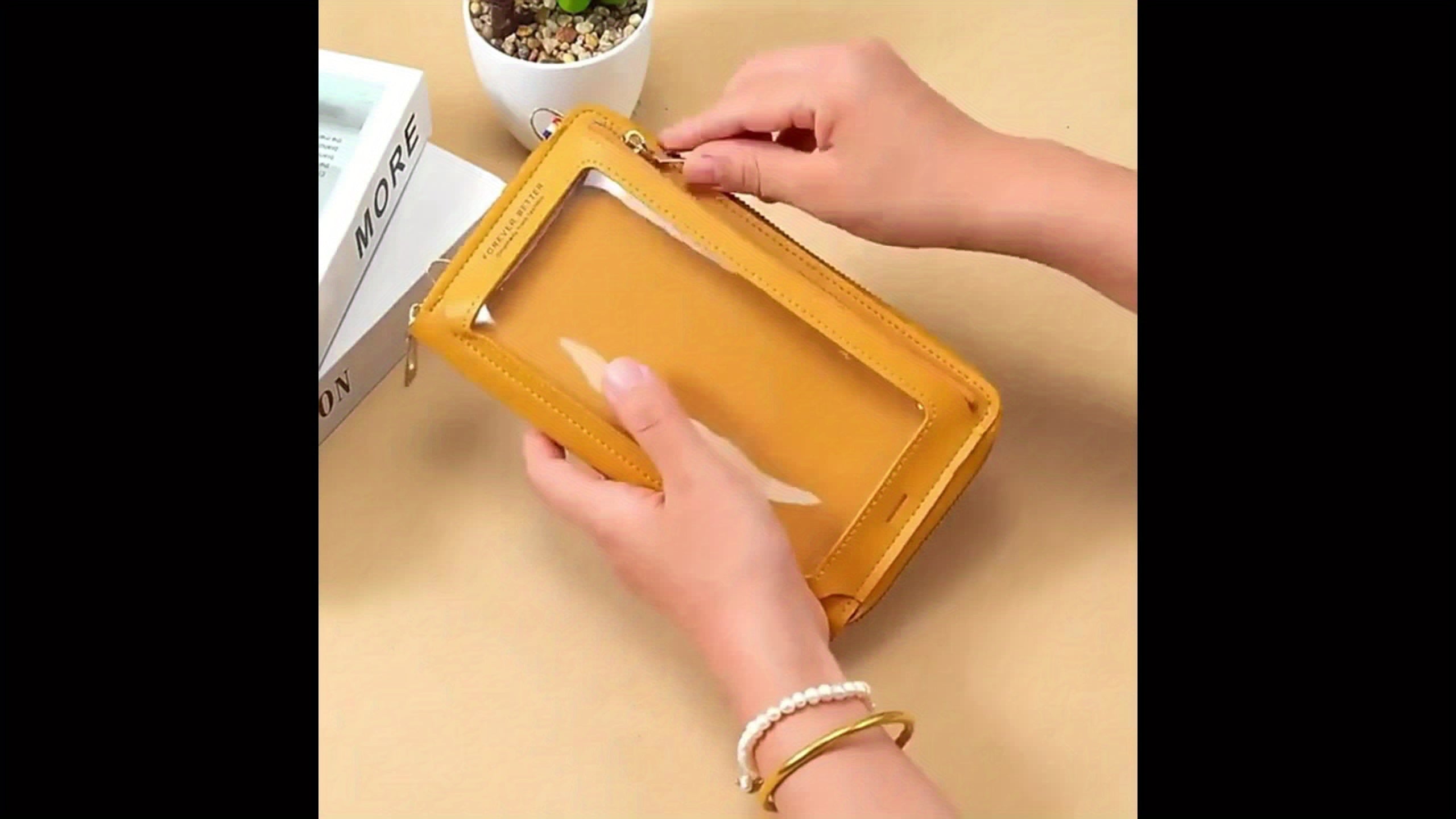 Touch Screen Mobile Phone Bag Female Cross Bag Anti-theft Multi-functional Shoulder Transparent Mini Small Bag Purse Mobile Phone Bag, Mommy Bag, Christmas, Halloween, Thanksgiving Day Gift