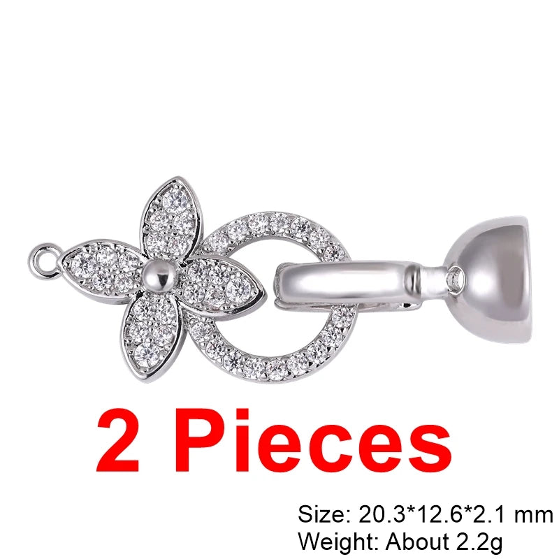 Juya 18K Real Gold Plated Snake Connector Fastener Hook Clasps Accessories For DIY Needlework Cuba Chains Pearls Jewelry Making