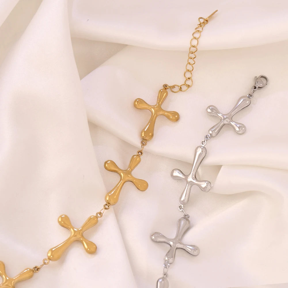 316L Stainless Steel Hollow Cross Heart Chain Necklace For Women Men Trend Pepper Shape Chain Necklaces Partry Jewelry Gifts