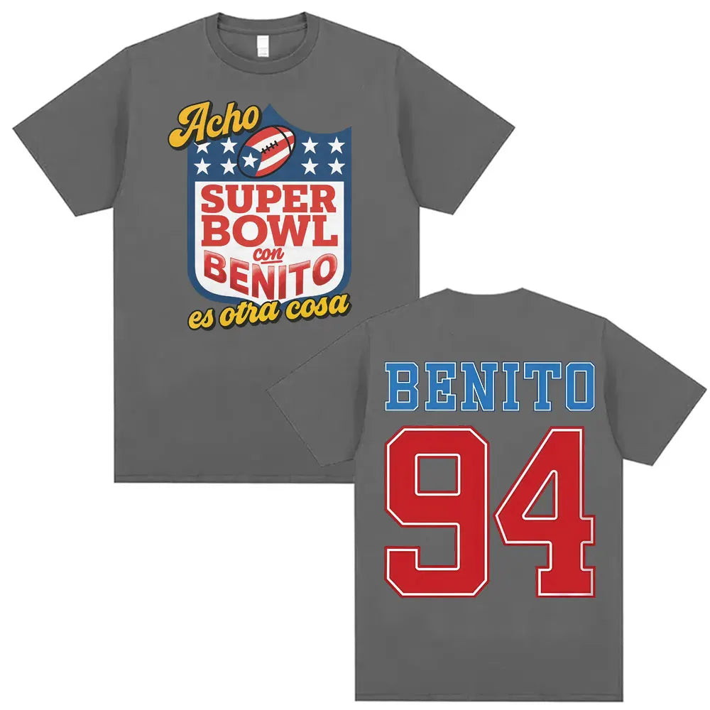 Benito Bowl Halftime 94 Football Puerto Rico Boricua Debi Tirar Mas Fotos Men's and Women's Gothic High-quality T-shirt