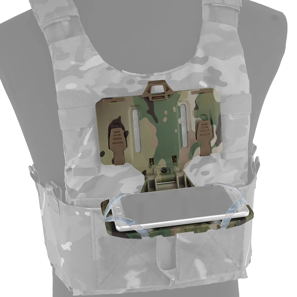 Tactical Molle Folded Navigation Board Phone Map Holder Military Hunting Vest Accessories Flip Lite Airsoft Chest Rig Universal