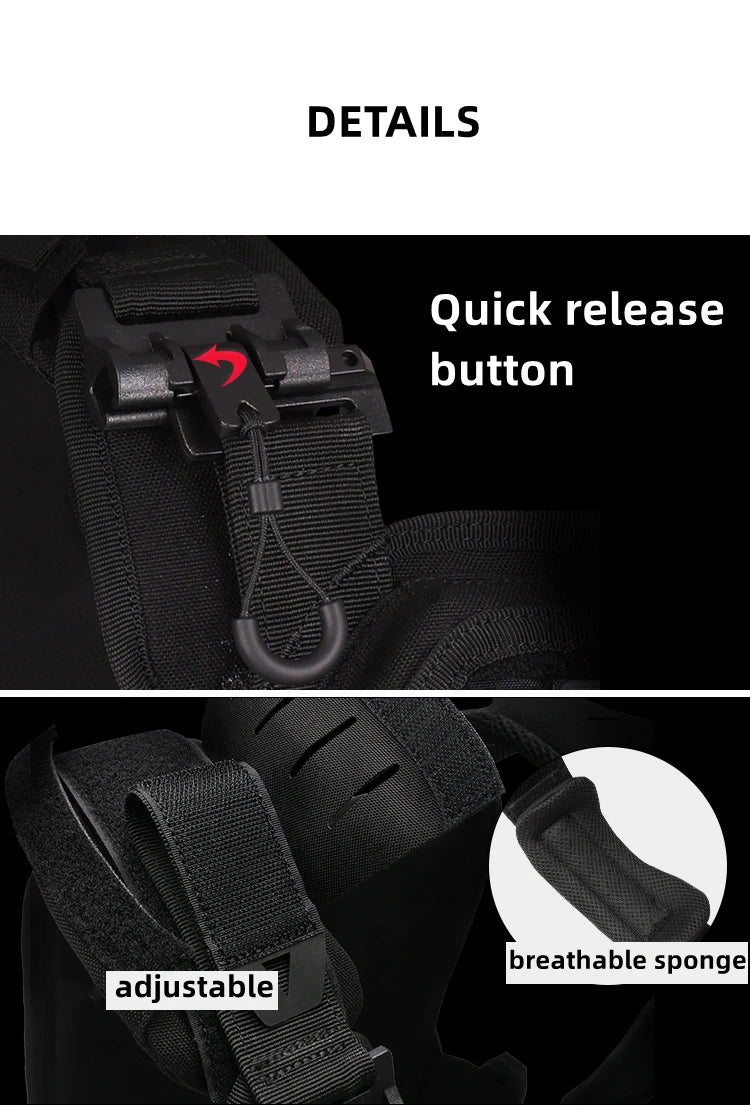 YAKEDA Tactical Vest 6094 Fast detachable light laser cut outdoor hunting black gear carry vest of high quality