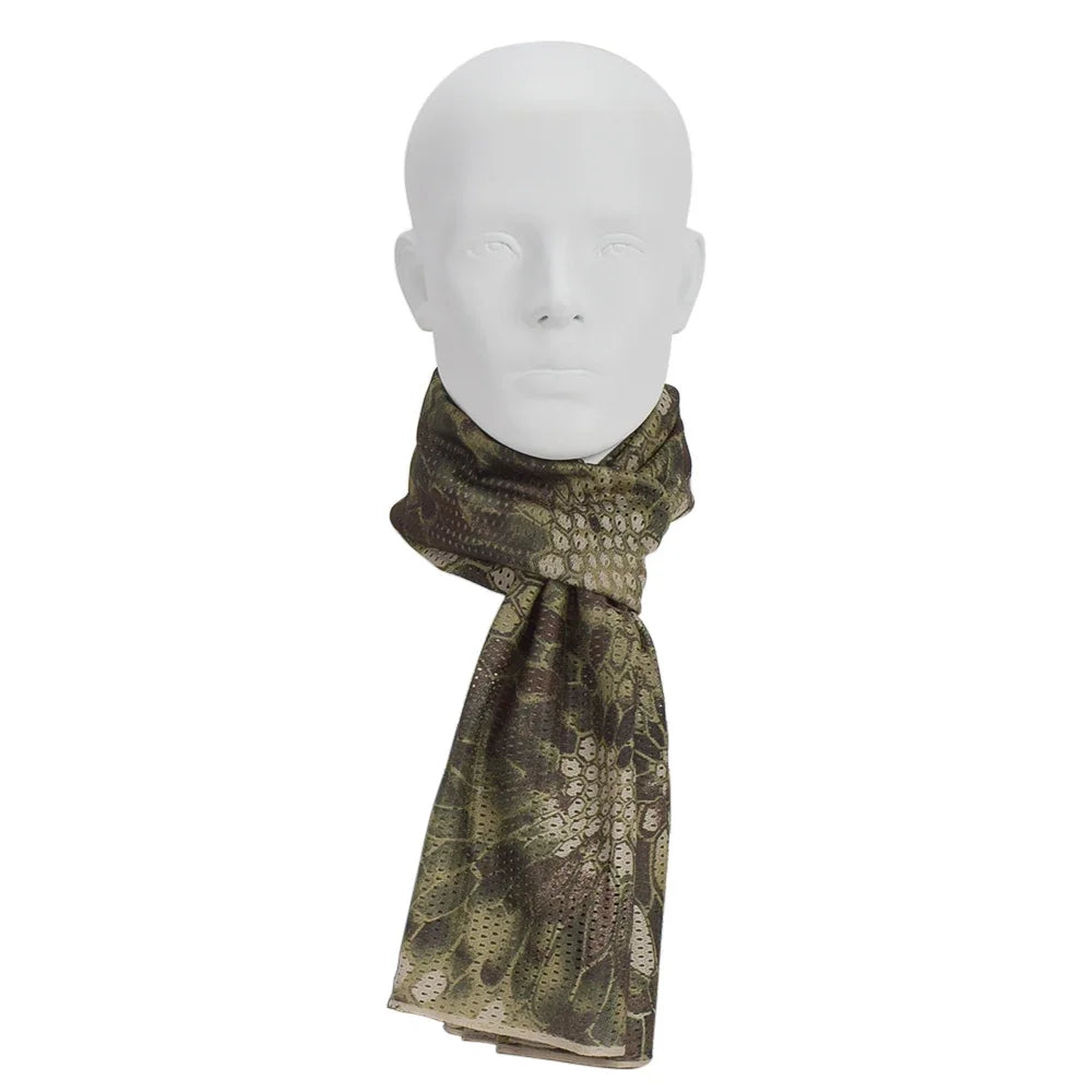 SINAIRSOFT Cotton And Polyester Camouflage Mesh Scarf Unisex Outdoor Sports Shooting Hunting Apparel Accessories