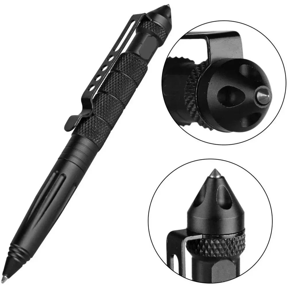 Military Tactical Pen Multifunction Aluminum AlloyOutdoor Camping Security Survival Tools Emergency Glass Breaker Pen