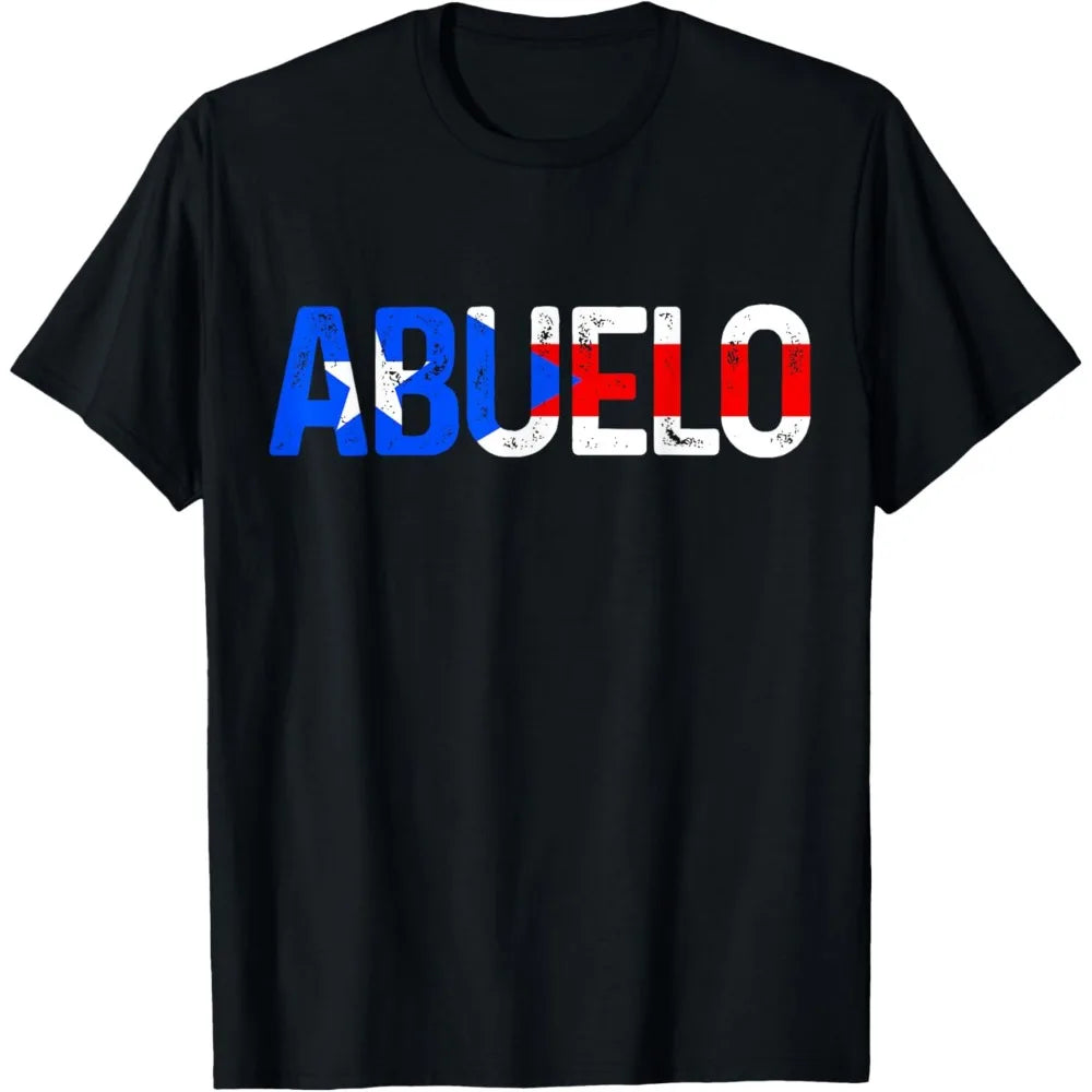 Abuelo Puerto Rico Flag Puerto Rico Fathers Day Gift T-Shirt Summer Fashion Women Men Tee Shirt Casual Creativity Short-sleev
