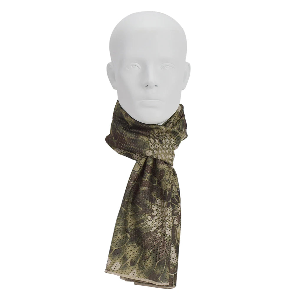 SINAIRSOFT Cotton And Polyester Camouflage Mesh Scarf Unisex Outdoor Sports Shooting Hunting Apparel Accessories