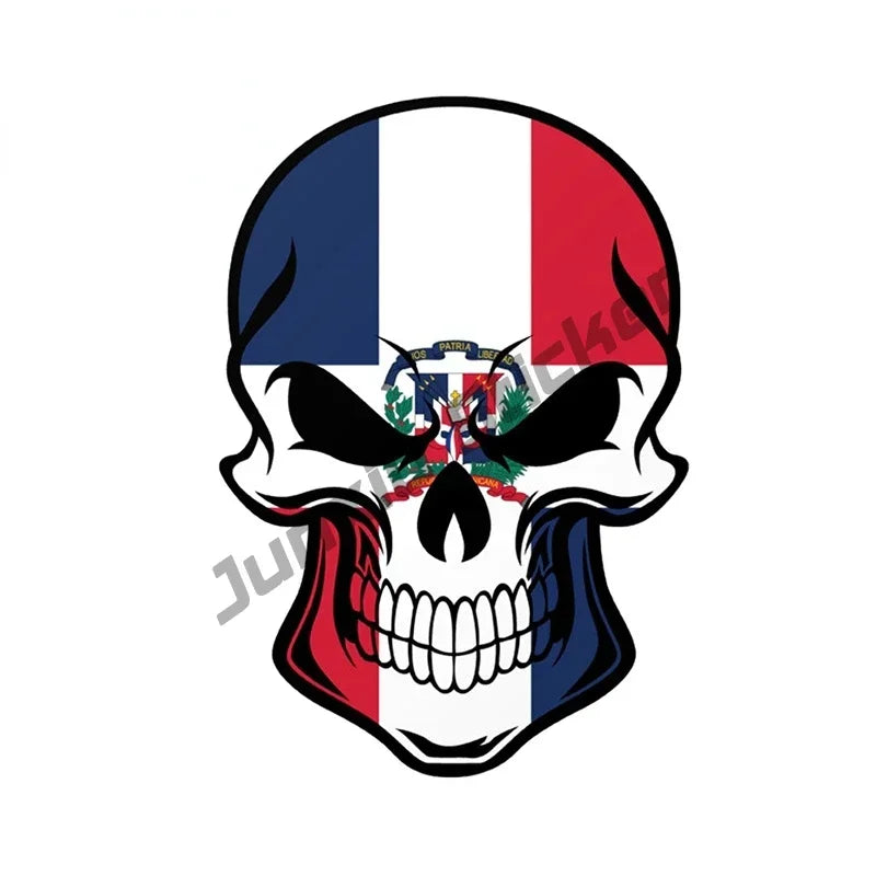 Dominican Coat of Arms Sticker Dominican Republic Flag Country Code DOM Decals Seal Sticker of Dominican Republic Decals