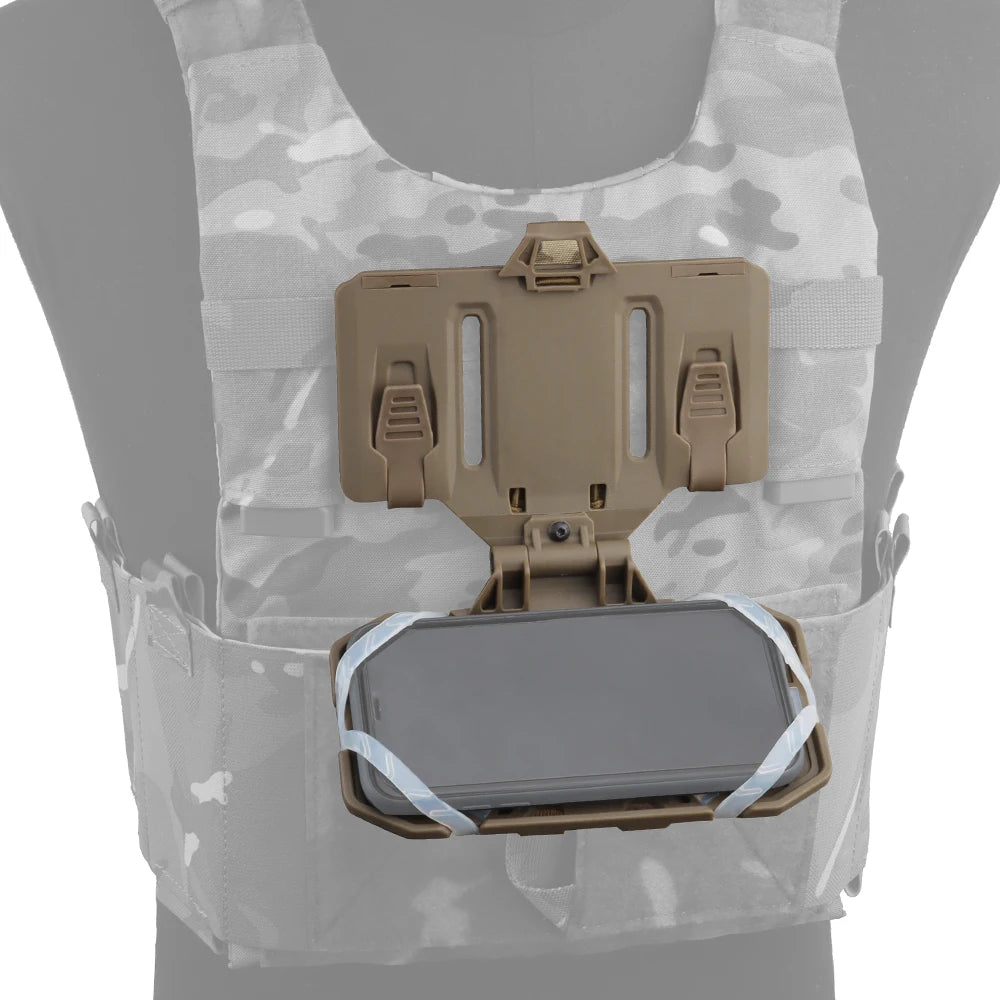 Tactical Molle Folded Navigation Board Phone Map Holder Military Hunting Vest Accessories Flip Lite Airsoft Chest Rig Universal