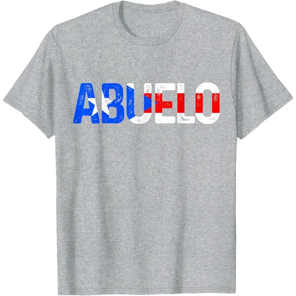 Abuelo Puerto Rico Flag Puerto Rico Fathers Day Gift T-Shirt Summer Fashion Women Men Tee Shirt Casual Creativity Short-sleev