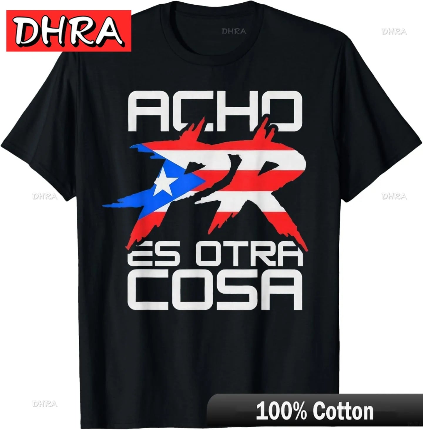 Puerto Rico Pride Culture T-Shirt Men's Graphic Tees Vintage Bold Creative O-Neck Short Sleeve Knit Cotton Top for Daily Wear