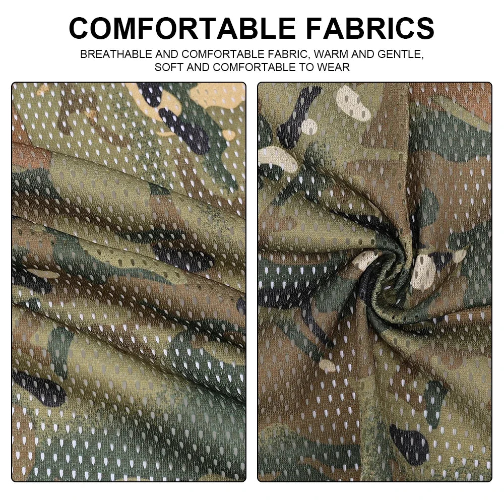 SINAIRSOFT Cotton And Polyester Camouflage Mesh Scarf Unisex Outdoor Sports Shooting Hunting Apparel Accessories