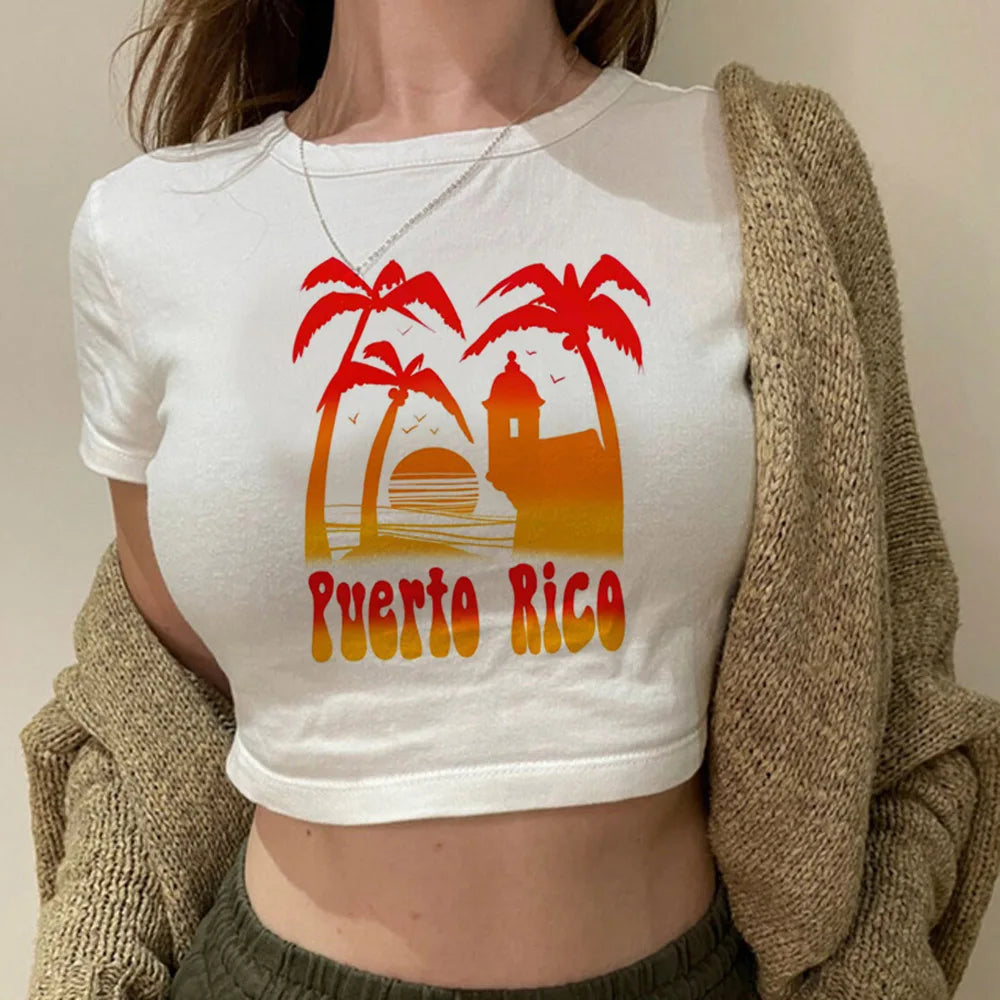 Puerto Rico hippie  2000s crop top girl 2000s kawai gothic  90s clothes clothing