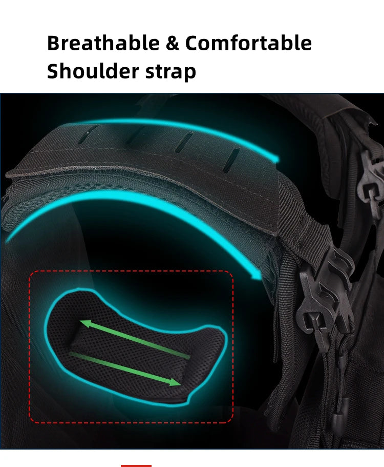 YAKEDA Tactical Vest 6094 Fast detachable light laser cut outdoor hunting black gear carry vest of high quality