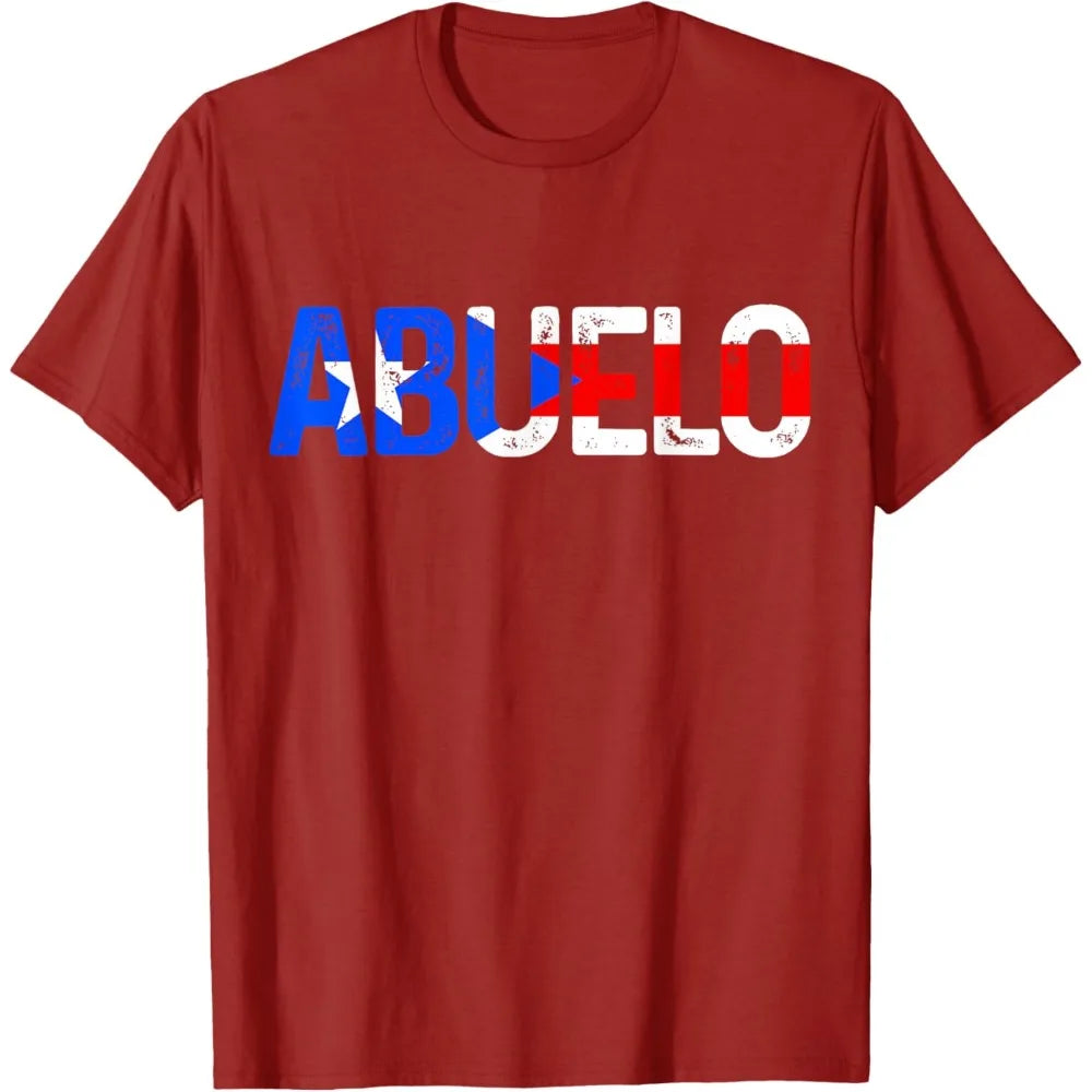 Abuelo Puerto Rico Flag Puerto Rico Fathers Day Gift T-Shirt Summer Fashion Women Men Tee Shirt Casual Creativity Short-sleev
