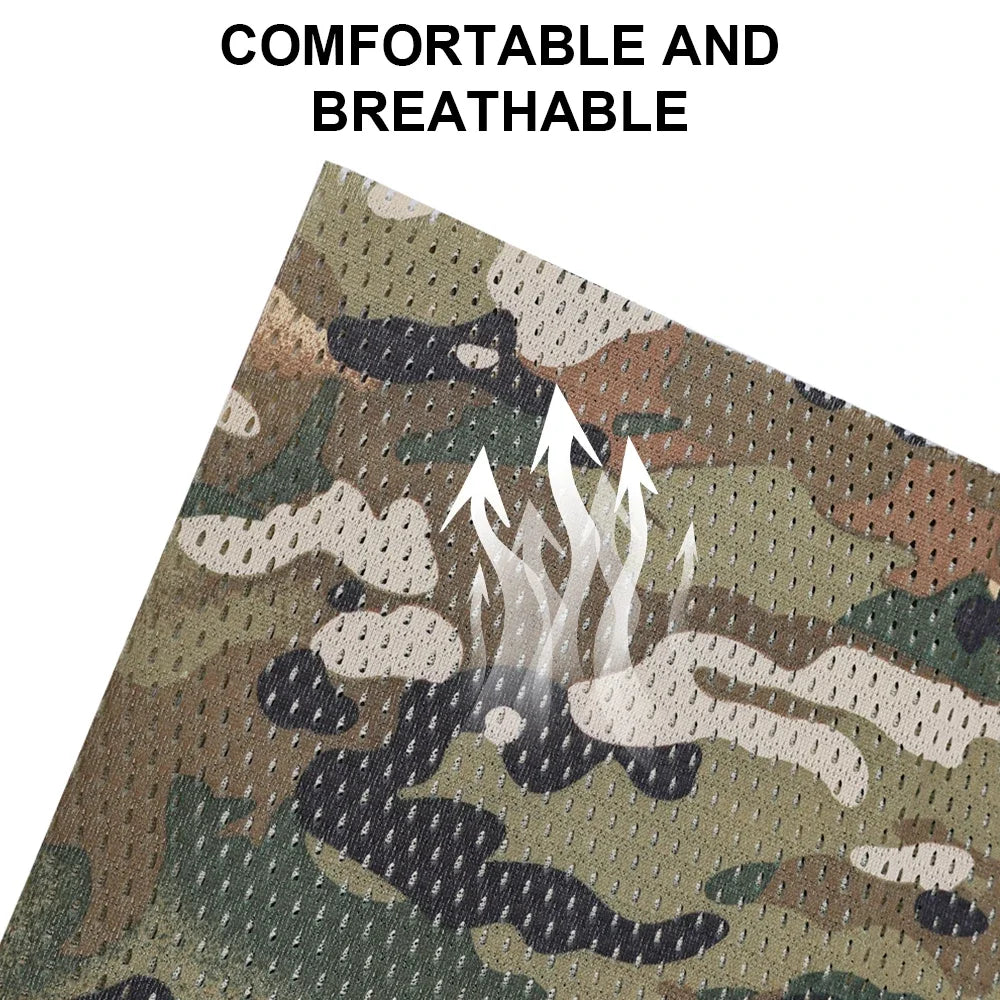 SINAIRSOFT Cotton And Polyester Camouflage Mesh Scarf Unisex Outdoor Sports Shooting Hunting Apparel Accessories