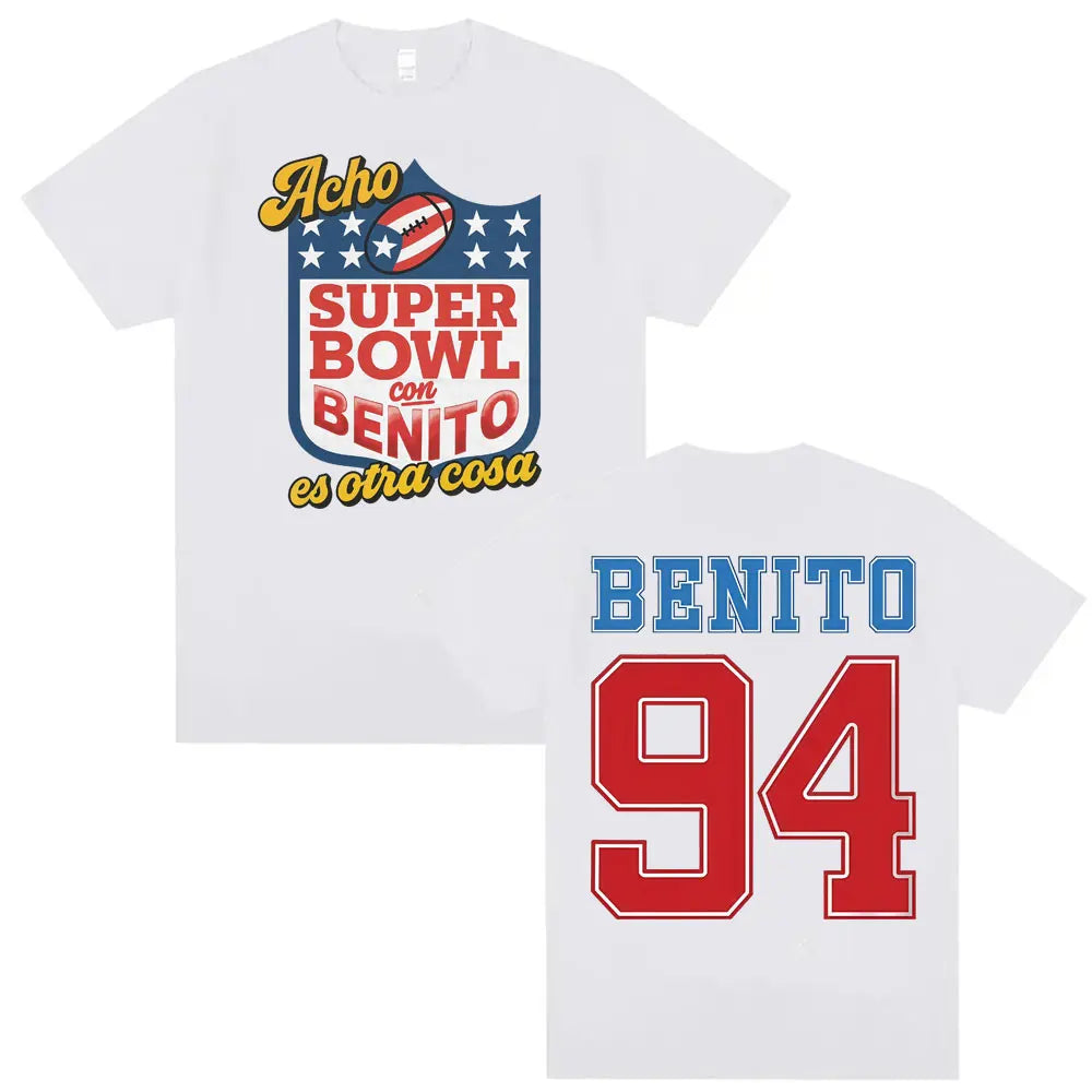Benito Bowl Halftime 94 Football Puerto Rico Boricua Debi Tirar Mas Fotos Men's and Women's Gothic High-quality T-shirt
