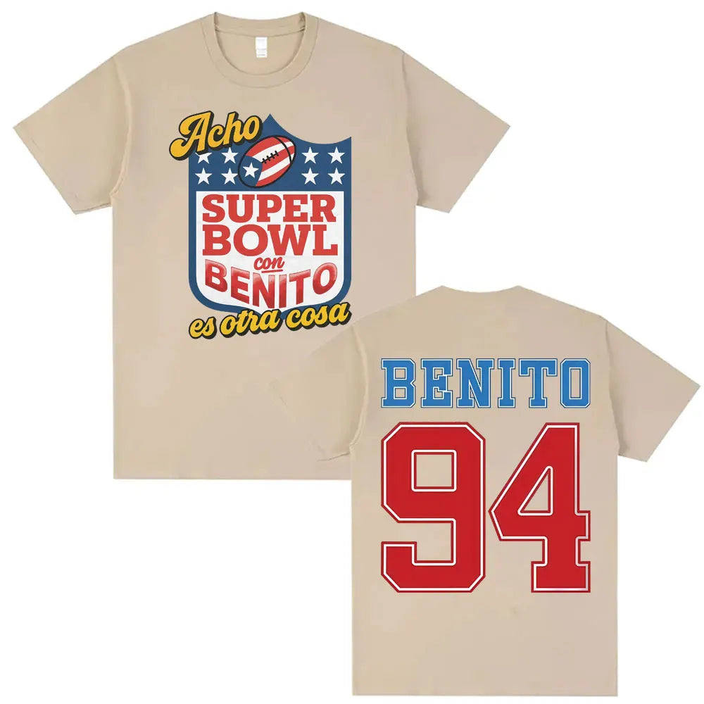 Benito Bowl Halftime 94 Football Puerto Rico Boricua Debi Tirar Mas Fotos Men's and Women's Gothic High-quality T-shirt