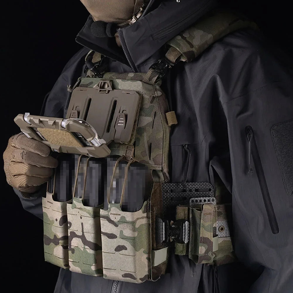 Tactical Molle Folded Navigation Board Phone Map Holder Military Hunting Vest Accessories Flip Lite Airsoft Chest Rig Universal