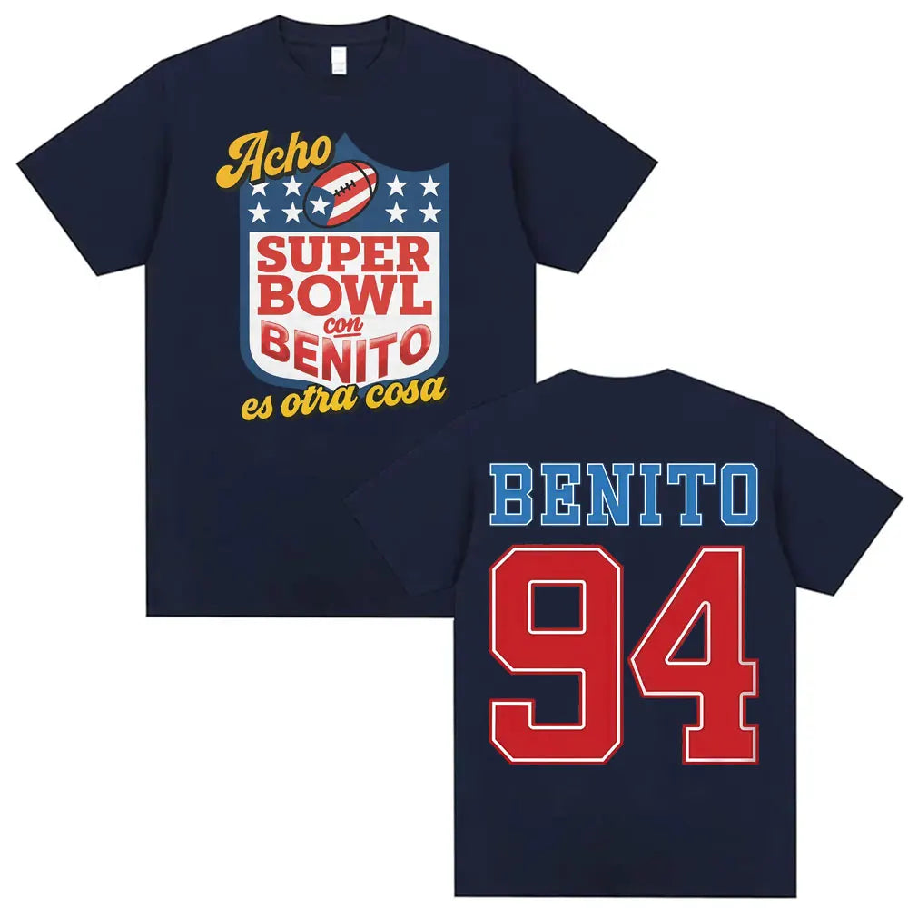 Benito Bowl Halftime 94 Football Puerto Rico Boricua Debi Tirar Mas Fotos Men's and Women's Gothic High-quality T-shirt