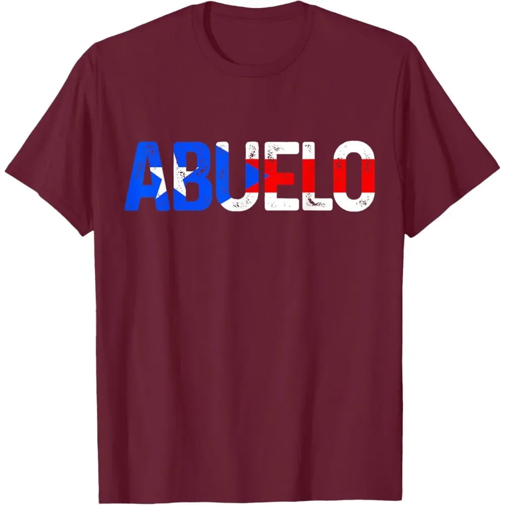 Abuelo Puerto Rico Flag Puerto Rico Fathers Day Gift T-Shirt Summer Fashion Women Men Tee Shirt Casual Creativity Short-sleev