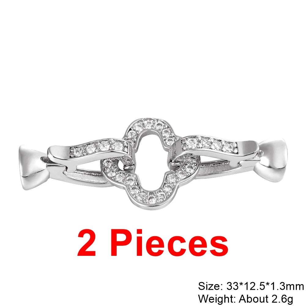 Juya 18K Real Gold Plated Snake Connector Fastener Hook Clasps Accessories For DIY Needlework Cuba Chains Pearls Jewelry Making