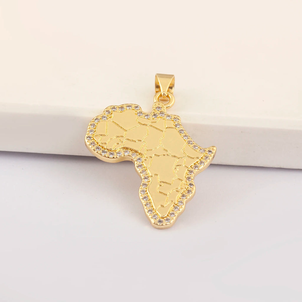 Dominican Republic/South Americ Map Pendant Exquisite Copper Zircon Jewelry Accessories Dinner Party For Women Gift Dropshipping