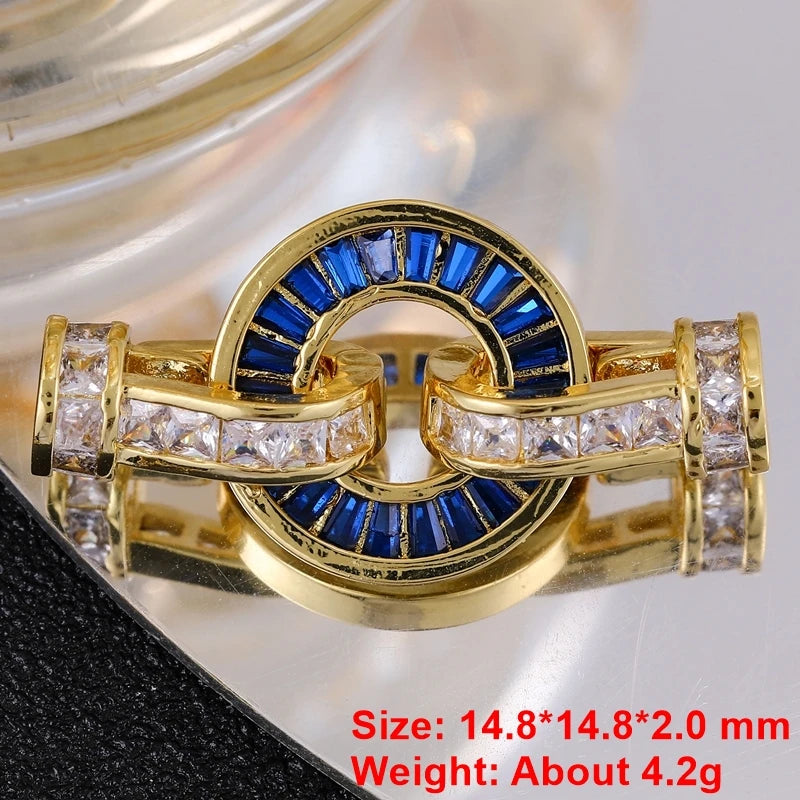 Juya 18K Real Gold Plated Snake Connector Fastener Hook Clasps Accessories For DIY Needlework Cuba Chains Pearls Jewelry Making