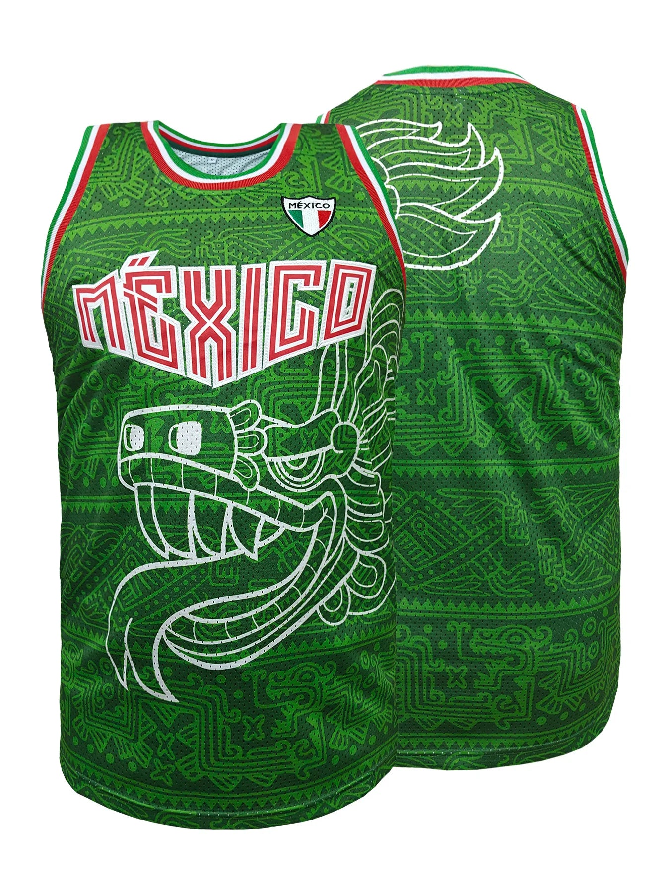 Retro Fashion Mexico Basketball Uniform Unisex Summer Basketball Sleeveless Jersey T shirt Mexican Basketball Uniform Tank Top