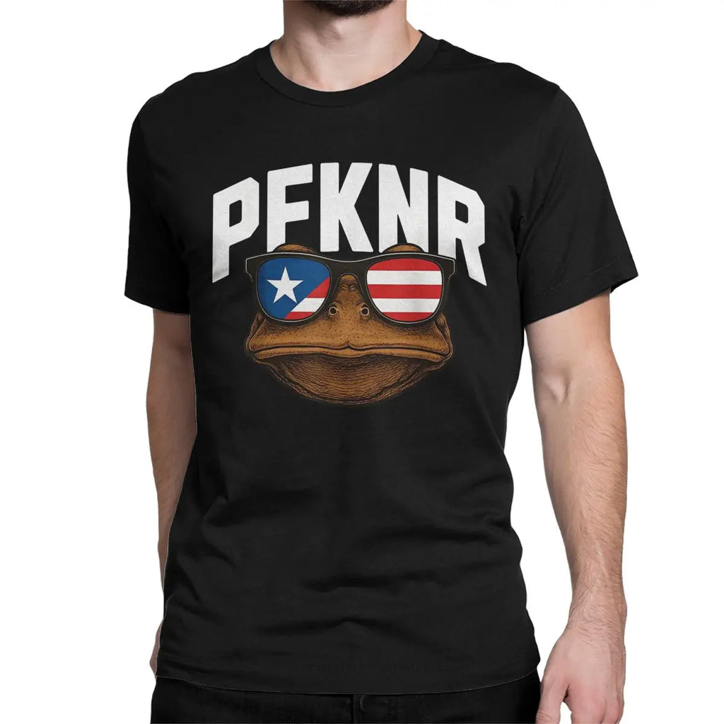 Men Women T-Shirt Puerto Rico PFKNR Coqui Humor 100% Cotton Tees Short Sleeve T Shirt Crew Neck Clothing Summer