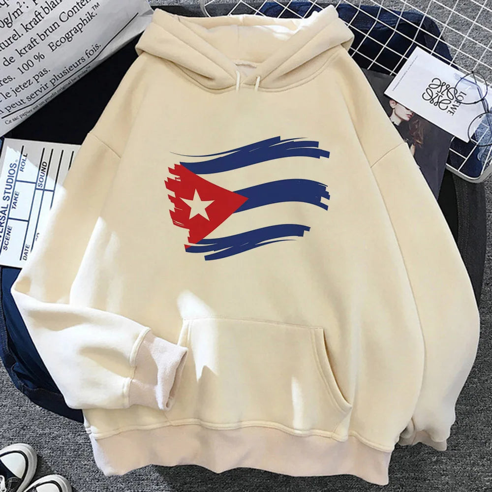 Cuba hoodie manga modern style streetwear casual wear winter teen sweatshirts elegant Japanese graphic anime