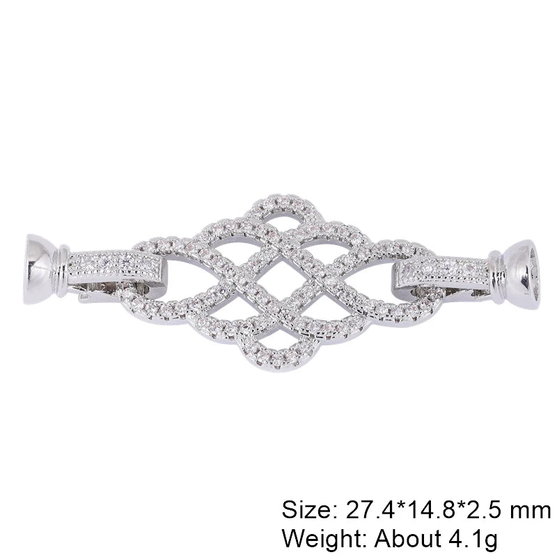 Juya 18K Real Gold Plated Snake Connector Fastener Hook Clasps Accessories For DIY Needlework Cuba Chains Pearls Jewelry Making