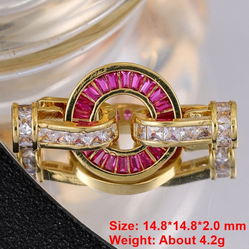 Juya 18K Real Gold Plated Snake Connector Fastener Hook Clasps Accessories For DIY Needlework Cuba Chains Pearls Jewelry Making