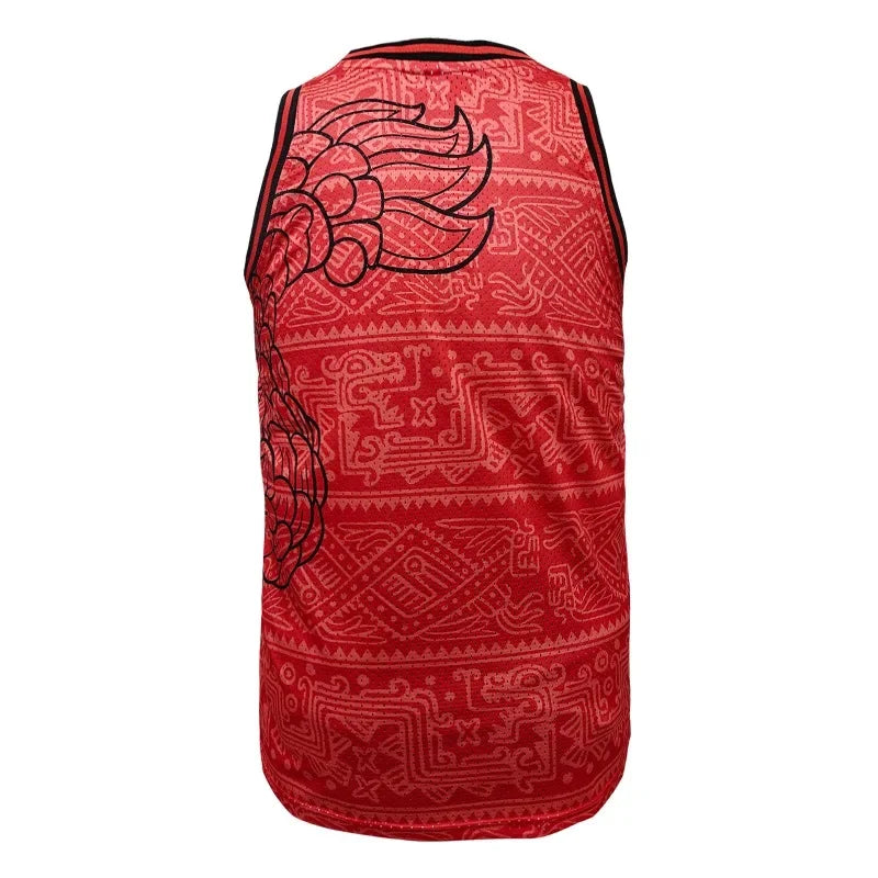 Retro Fashion Mexico Basketball Uniform Unisex Summer Basketball Sleeveless Jersey T shirt Mexican Basketball Uniform Tank Top