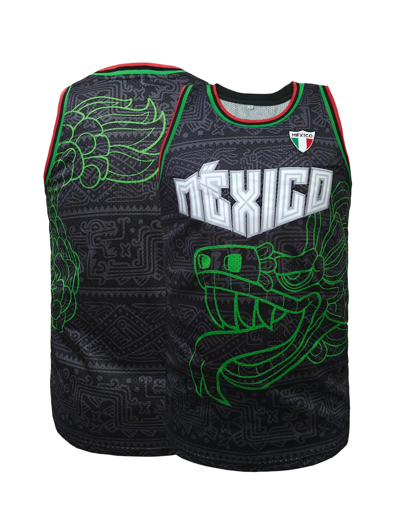 Retro Fashion Mexico Basketball Uniform Unisex Summer Basketball Sleeveless Jersey T shirt Mexican Basketball Uniform Tank Top